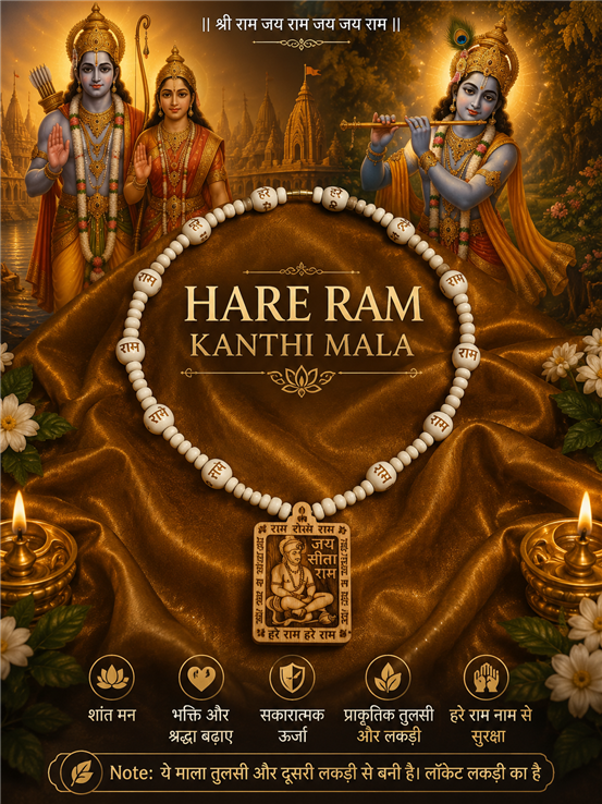 DevBhakti | Buy Original Hanuman Ji & Hare Ram Tulsi Kanthi Mala
