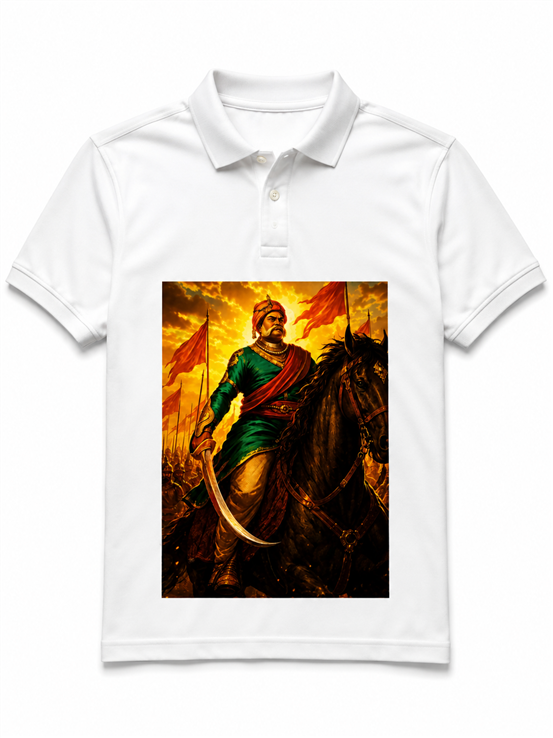 Jaat Pride Edition: Maharaja Surajmal Premium Polo Sublimation Printed T shirt