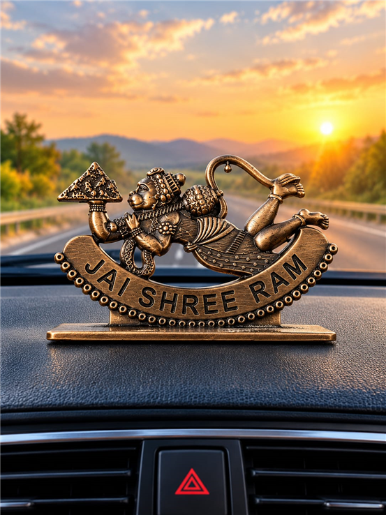 Hanuman JI Metal Murti For Car Dashboards/ Office / Shop And Mandir Front And Back Side Same Design