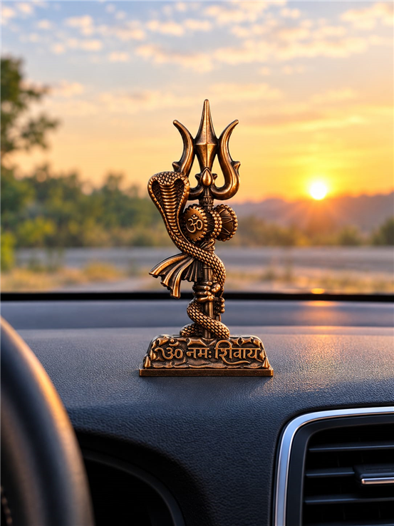 Bholenath Trishul Metal Murti Om Namah Shivay Print 