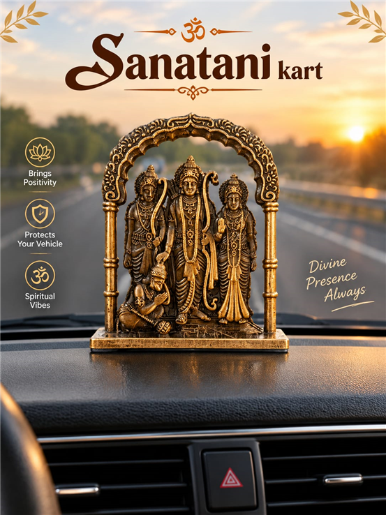 Shree Ram Darbar Metal Murti For Mandir, Car Dashboard , Office ,Shop