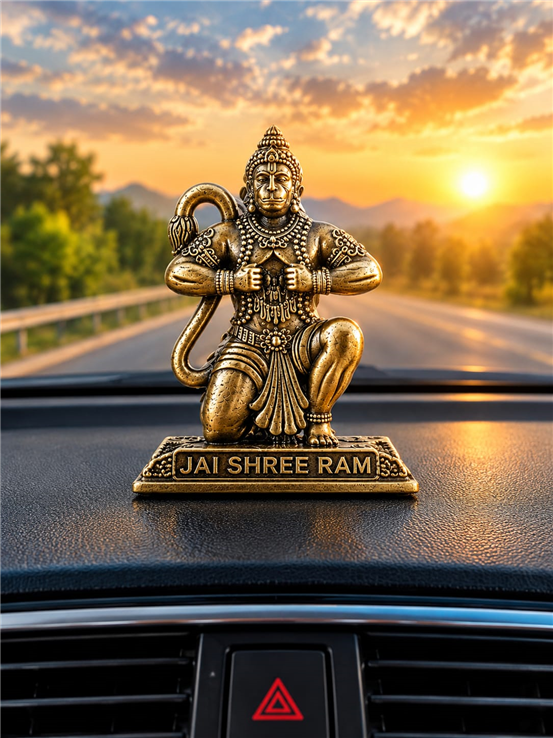 Hanuman Ji Metal Murti For Mandir, Car Dashboard , Office ,Shop