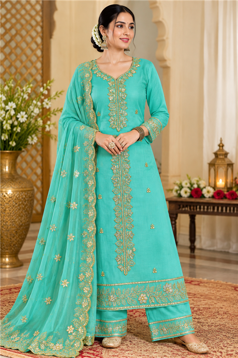 Georgette Party Wear Suit  For Girls And Women Unstitched 