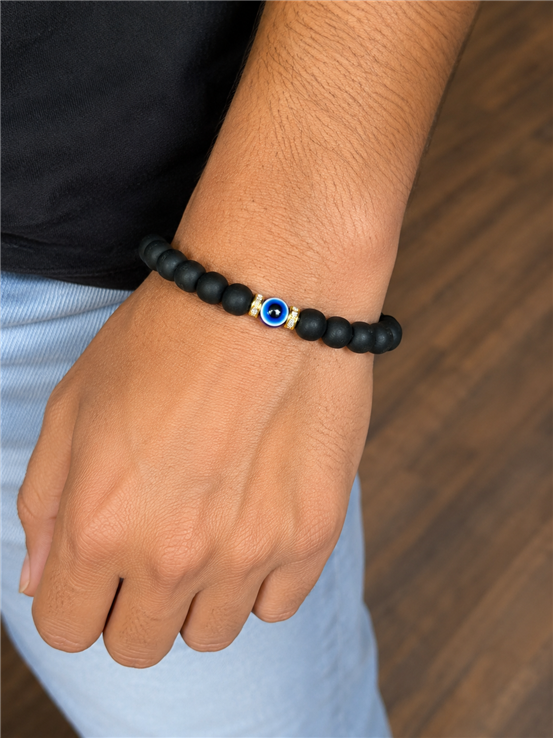 Original Black Beads Najriya Bracelet for Men & Women | Anti-Evil Eye Protection Bracelet | Adjustable Nazariya Hand Cord for Positivity & Good Luck