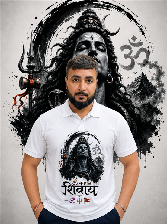 The Divine Journey – Bholenath Kavad Special Premium Polo T-Shirt